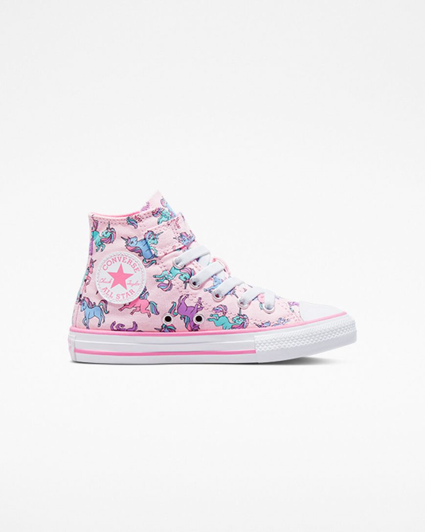 Tenisi Inalti Baieti Converse Chuck Taylor All Star Easy-On Unicorns Roz Albastri | RO 13ZAXG160